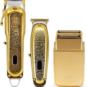 XPERSIS PRO Gold All Metal Barber Set With Carrying Case